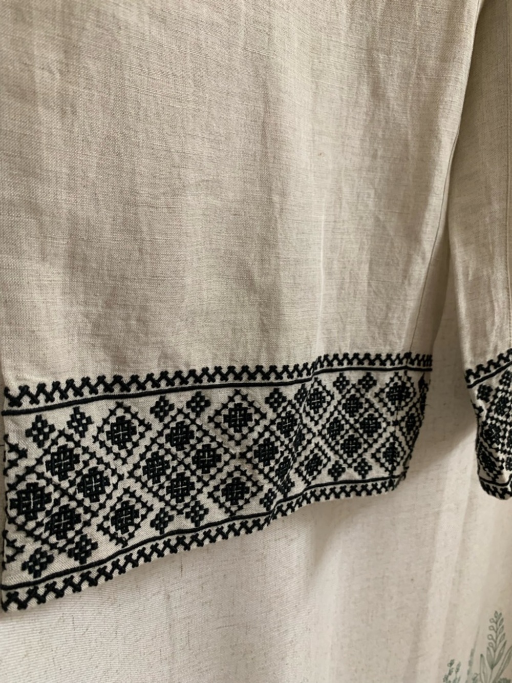 Boston Proper Malibu Embroidered Pull On Linen Blend Wide Leg Crop Cream Pant M - Picture 3 of 8